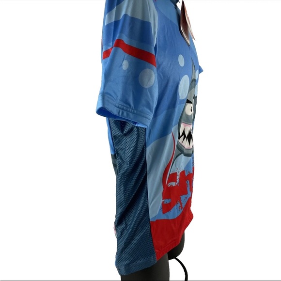 New Mens Scudo Pro Cycling 1/2 Zip Jersey Sz L NWT Shark 3 Pocket - Picture 4 of 8
